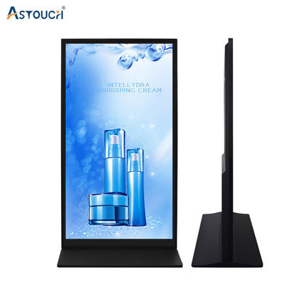 65 Inch Free Standing Digital Poster Display Screen With IR Touch Technology
